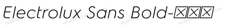 Electrolux Sans Bold字体转换